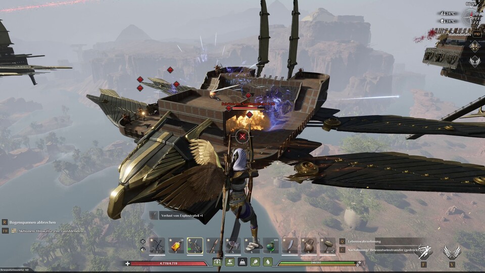 Mit den Horus-Flügeln werdet ihr zum leibhaftigen Tod von oben.