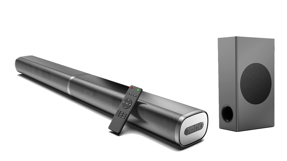Soundbats mit Subwoofern sind auch im Niedrigpreissegment nicht selten. (Bild: Generic)