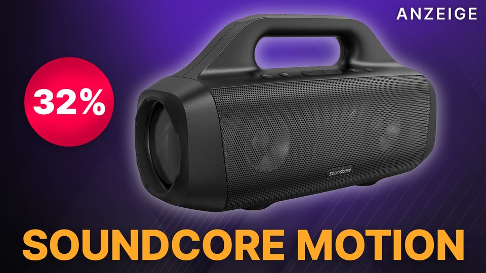Die ohnehin preiswerte Soundcore Motion Boom gibt es gerade noch günstiger im Angebot bei Amazon