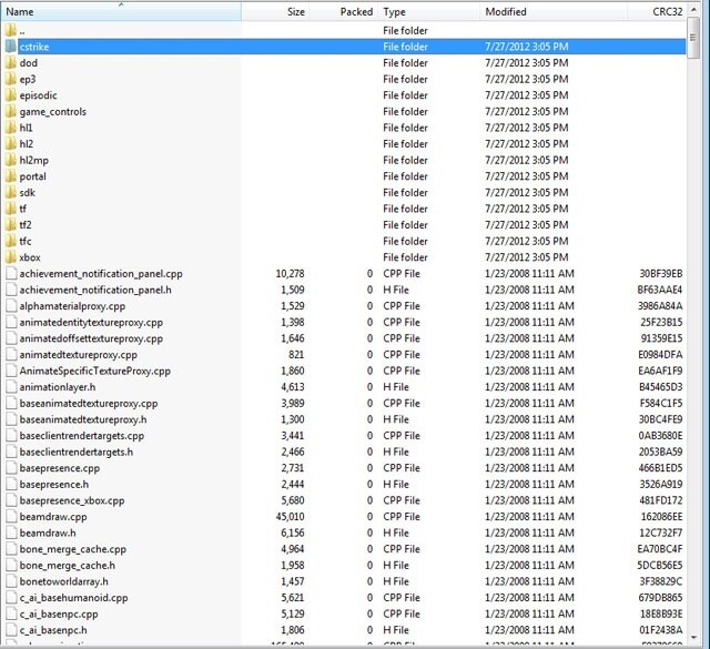 Ein Screenshot von Interlopers zeigt angeblich die Dateien des Source Codes.