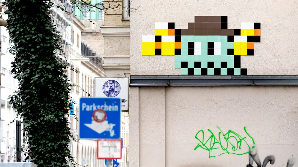Kunst im Pixel-Art-Stil wie diese könnt ihr an vielen Orten weltweit entdecken. (Bildquelle: space-invaders.com)
