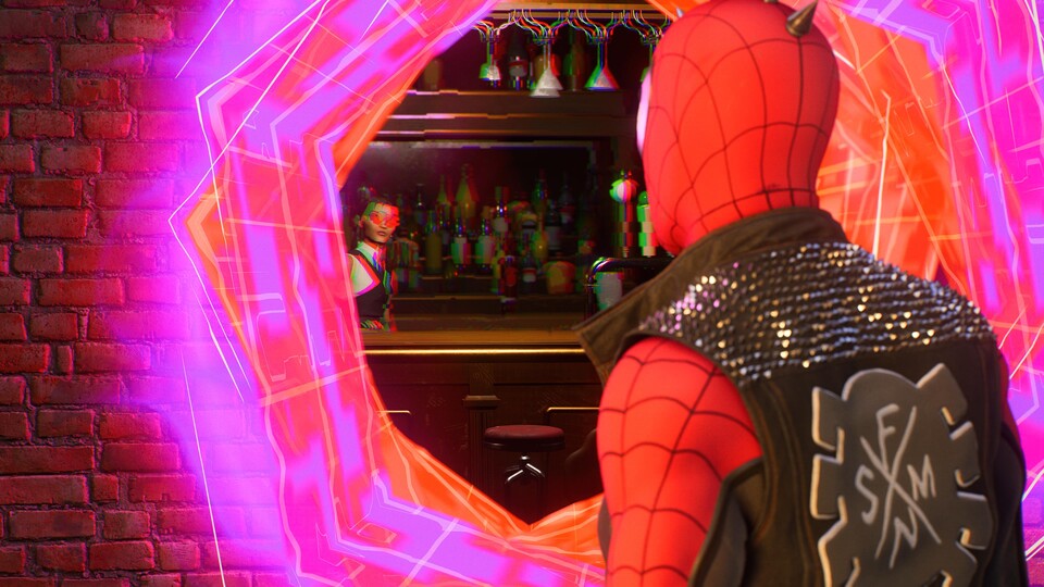 Das das Portal zur Bar ohne Name wie aus Across the Spider-Verse wirkt, ist kein Zufall.
