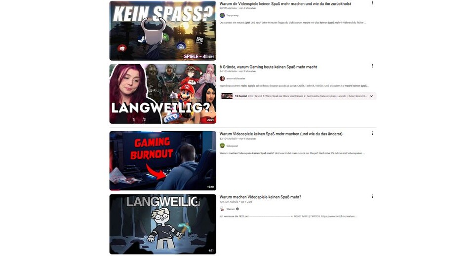 Seit geraumer Zeit sprechen immer mehr Creator auf YouTube über ihre eigene Spielemüdigkeit. Ursachen gibt es viele, aber keine schnelle Lösung.