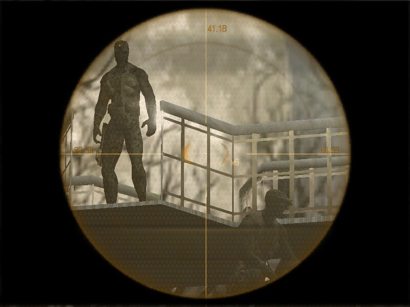 Spione voraus: Dank Zoomfunktion kann der Soldat die Spione im Multiplayer auch über große Distanz aufs Korn nehmen. 