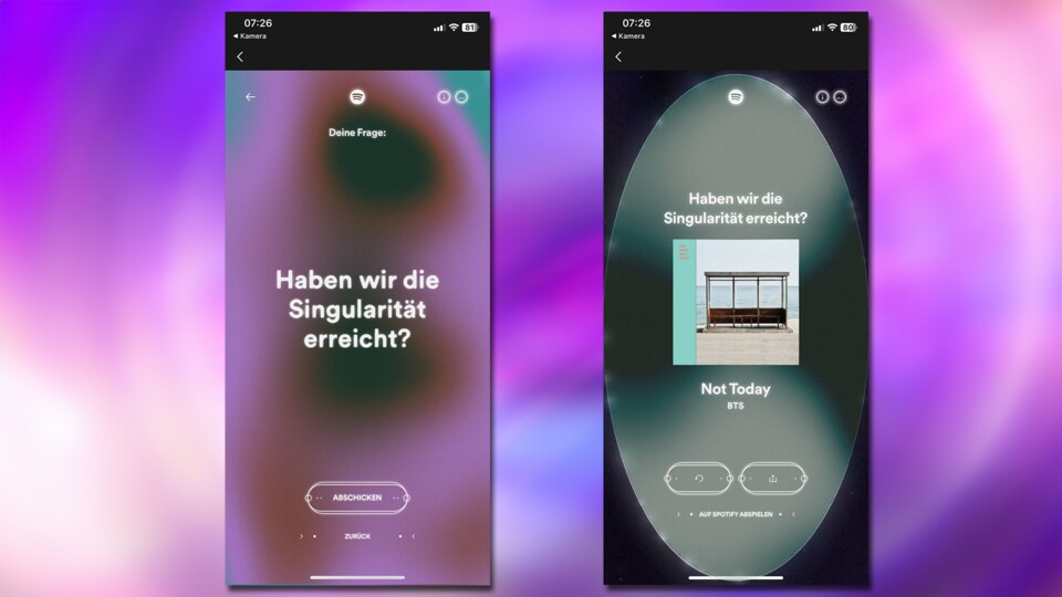 Die Singularität gibts heute noch nicht.