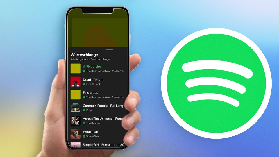 Hat man bei Spotify die Warteschlange erst einmal gefunden, ist das Bearbeiten und Löschen ganz einfach.