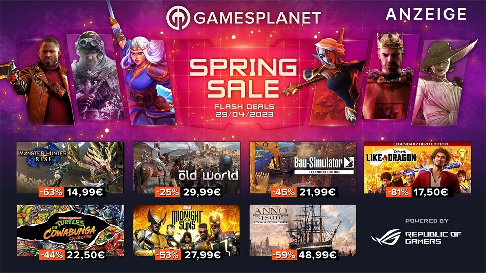 Im Spring Sale von Gamesplanet erwarten euch täglich super coole Spiele!