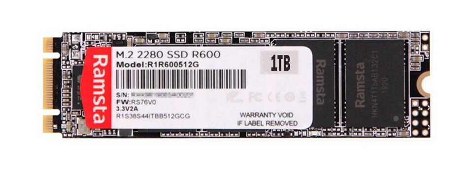 Eine SATA-SSD mit B+M-Key des Herstellers Ramsta. (Bildquelle: Ramsta)