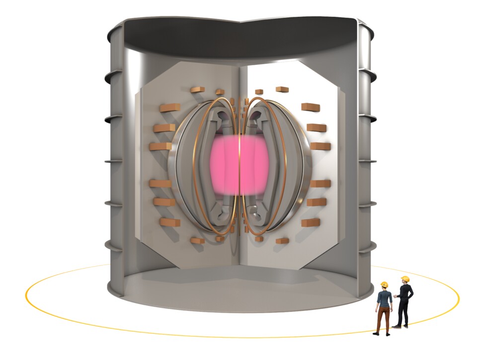 Eine Visualisierung des ST40-Testreaktors.
(Bildquelle: Tokamak Energy)