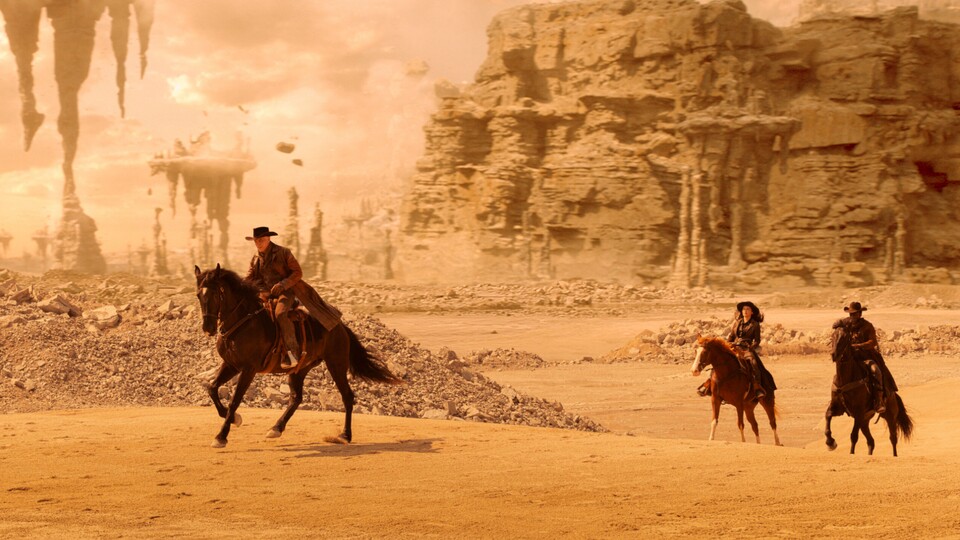 Captain Pike führt sein Außenteam durch die Wüste. Bildquelle: Paramount