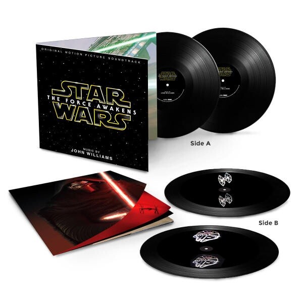 Der Soundtrack zu Star Wars: Das Erwachen der Macht auf Vinyl mit 3D-Hologramme und Booklet.
