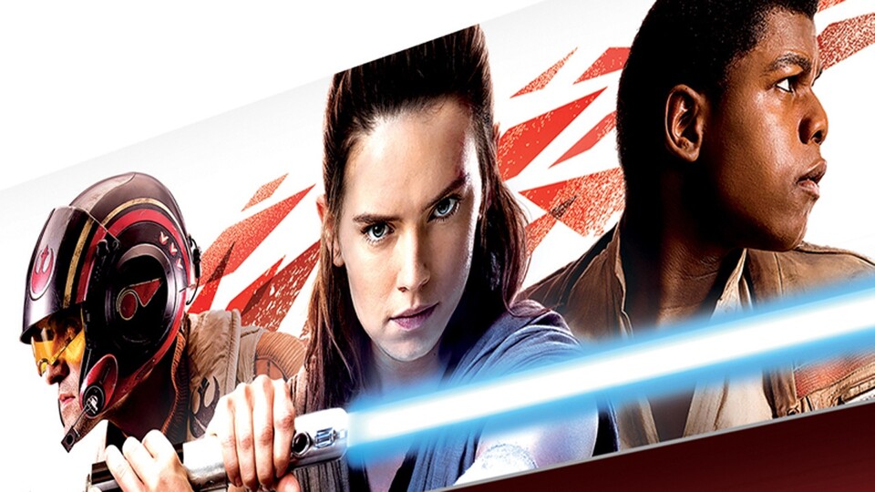 Das Bild einer Spielzeug-Verpackung zeigt erstmals Rey, Finn und Poe aus Star Wars: Die letzten Jedi.