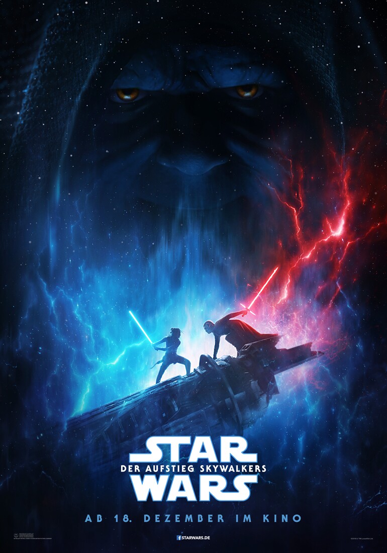 Das offizielle Poster zu Star Wars 9: Der Aufstieg Skywalkers.