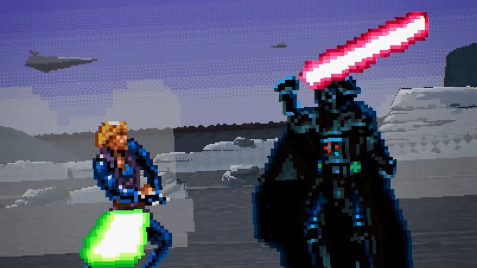 So könnte Star Wars: Battlefront in 16 Bit aussehen.