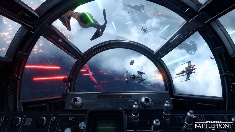 Star Wars: Battlefront wartet unter anderem mit dem Spielmodus Fighter Squadron auf. Verwirrung gab es anfangs um die Anzahl der teilnehmenden Spieler.