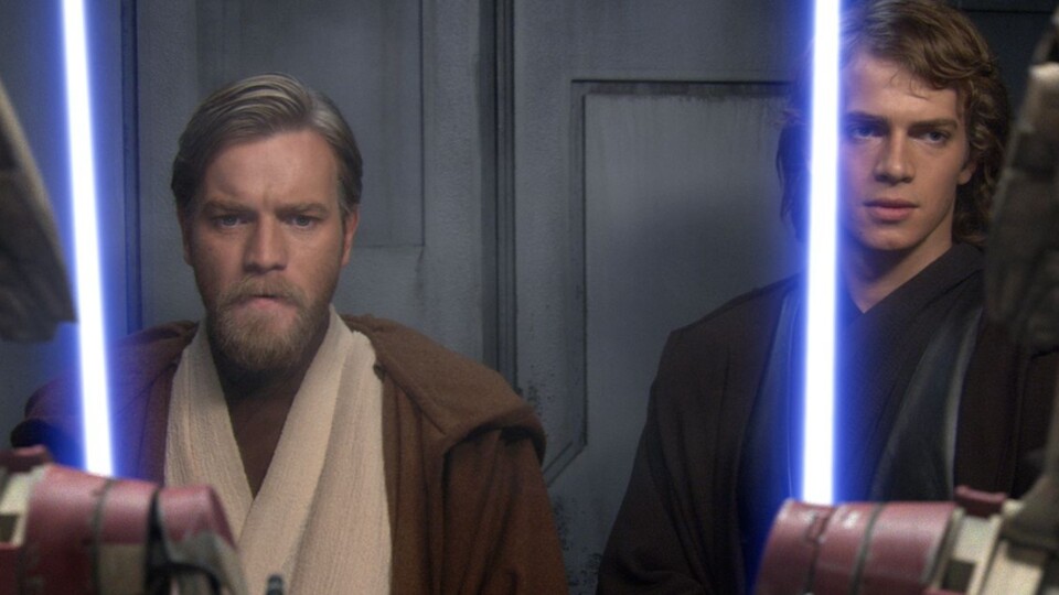 Obi-Wan Kenobi und Anakin Skywalker in Star Wars Episode 3: Die Rache der Sith. Bildquelle: Disney.