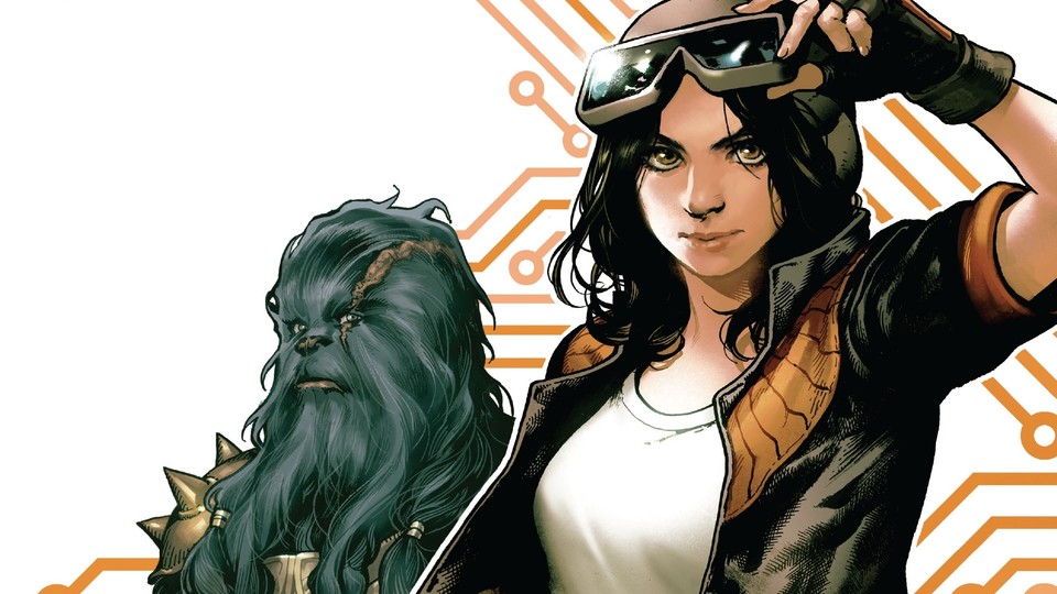 Doctor Aphra can be called a kind of Indiana Jones of the Star Wars universe with a clear conscience.  Image source: Lucasfilm and Marvel, comic book cover by Kamome Shirahama.