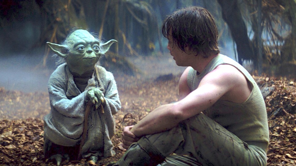 In Episode 5 treffen sich die Fans zum ersten Mal zusammen mit Luke Skywalker auf Master Yoda und seinem seltsamen Weg. Bildquelle: Lucasfilmdisney