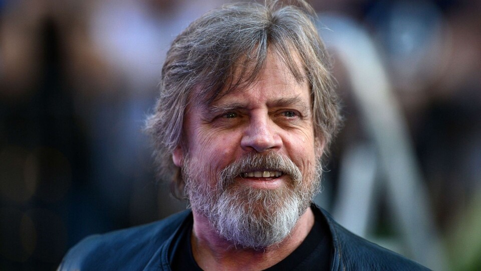 Mark Hamill aka Luke Skywalker mit seinem Bart, den er sich für Teil 7 stehen lassen muss.