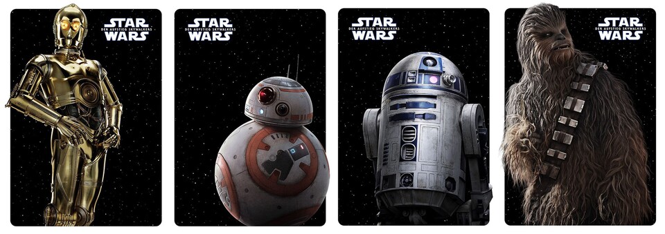 Und zu guter Letzt dürfen im Finale die liebgewonnen Helden Chewie, BB-8, C-3PO und R2-D2 nicht fehlen.