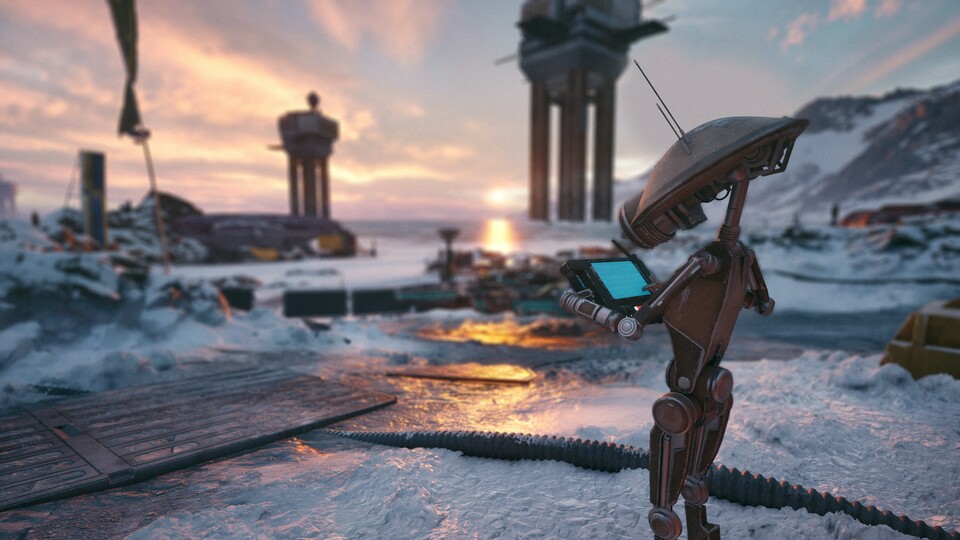 Auch die kleinen Mechaniker-Droiden sind wieder am Start.