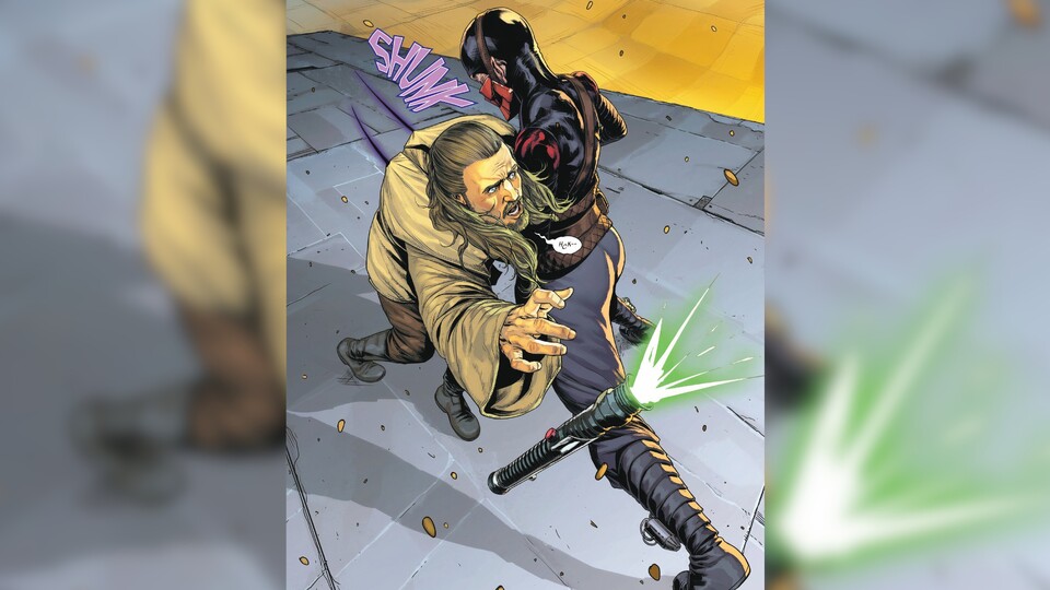 Qui-Gon Jinn unterliegt dem Assassinen. (Bildquelle: Marvel Comics)