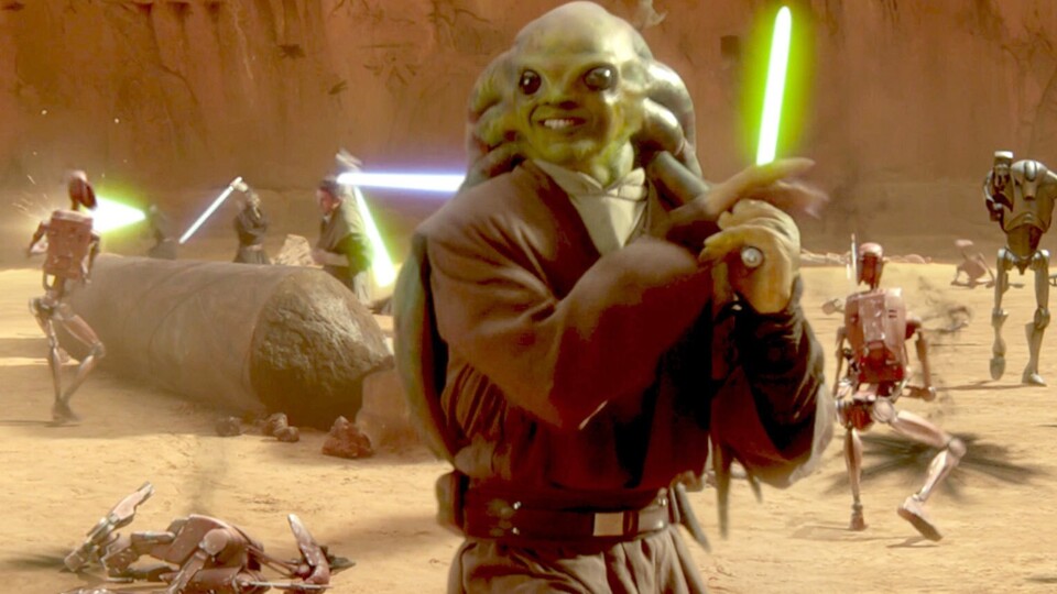 Ein Easter Egg zu diesem grinsenden Jedi findet ihr in der Serie Andor.