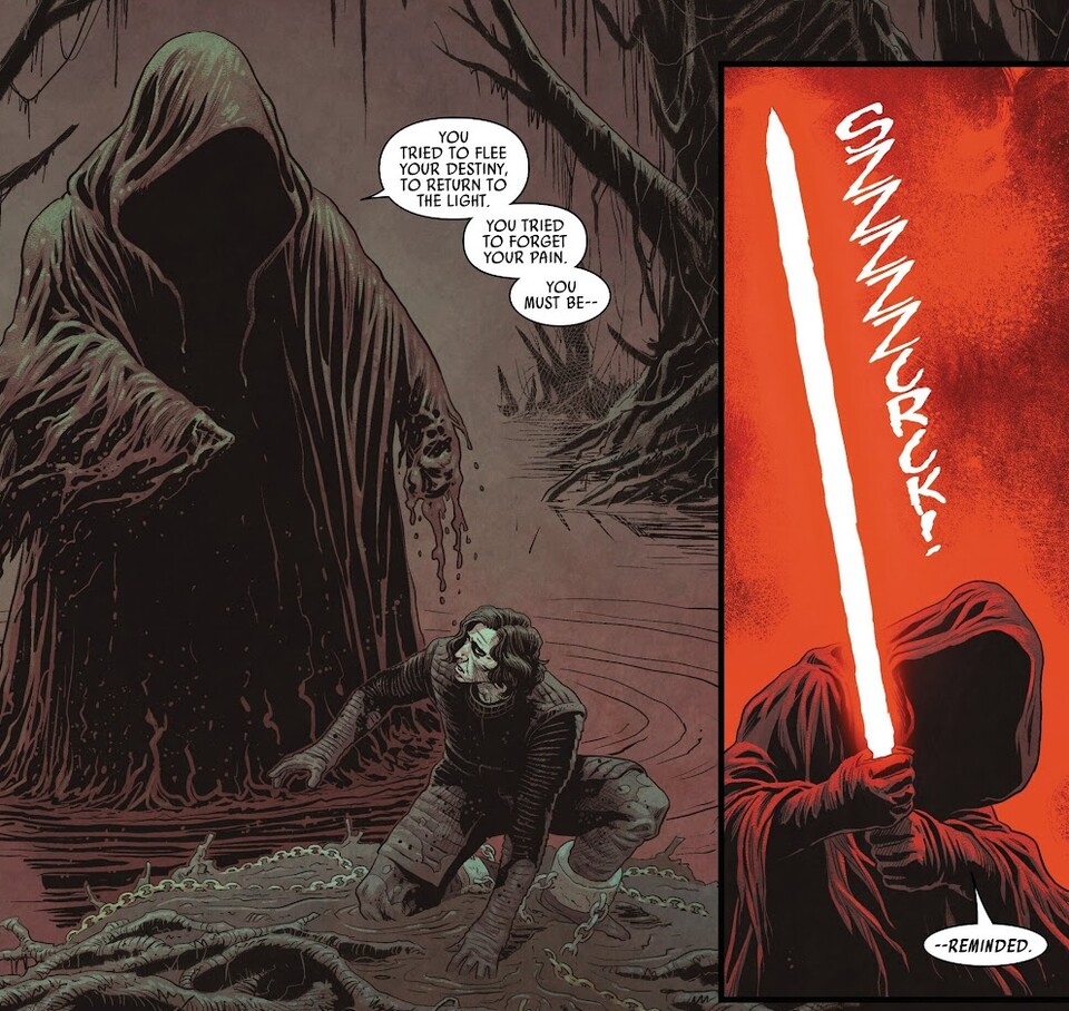 Die neu enthüllte Form von Palpatine in Ausgabe #10 von Legacy of Vader ist Albtraum-Material. Bildquelle: DisneyMarvel Comics