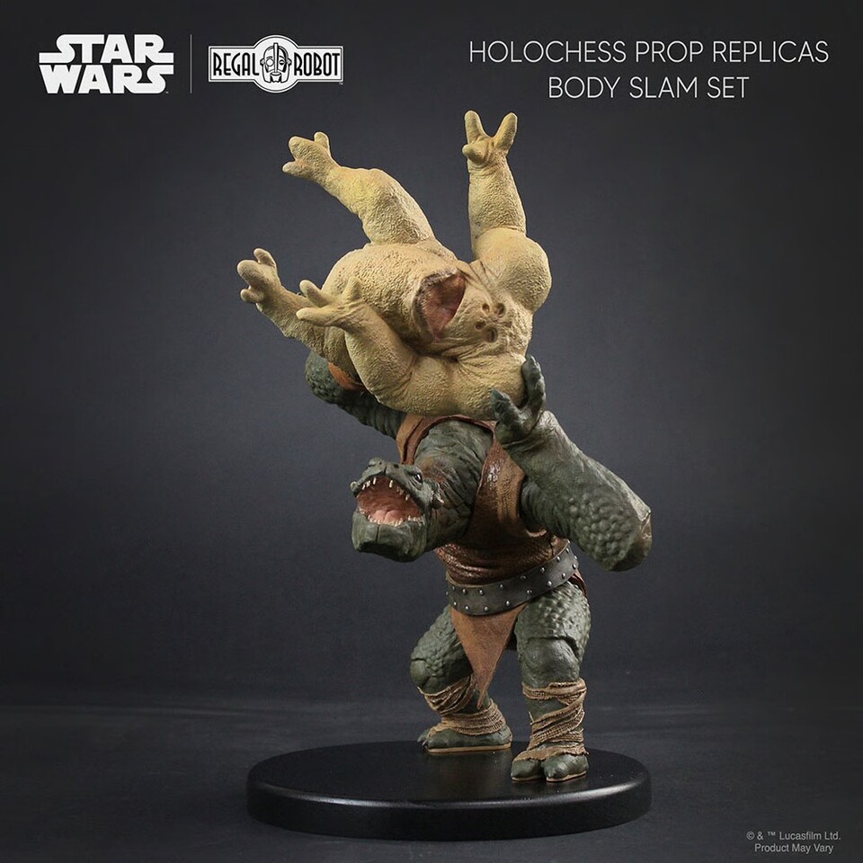 Sideshow ist bekannt für extrem detaillierte Actionfiguren, hier die beiden Star-Wars-Monster Mantellian Savrip und Kintan Strider. (Bildrechte: Sideshow)