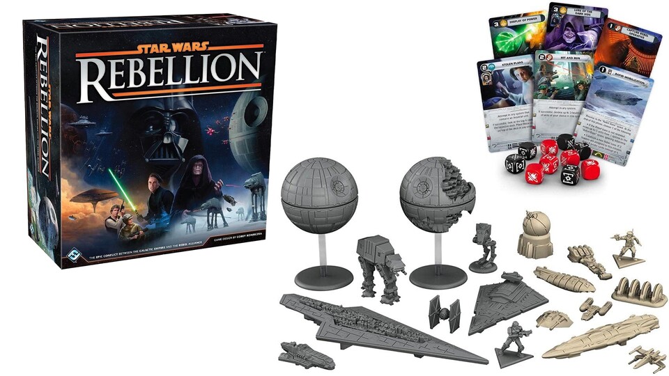 Über 150 Miniaturen stecken in diesem Star Wars Brettspiel.