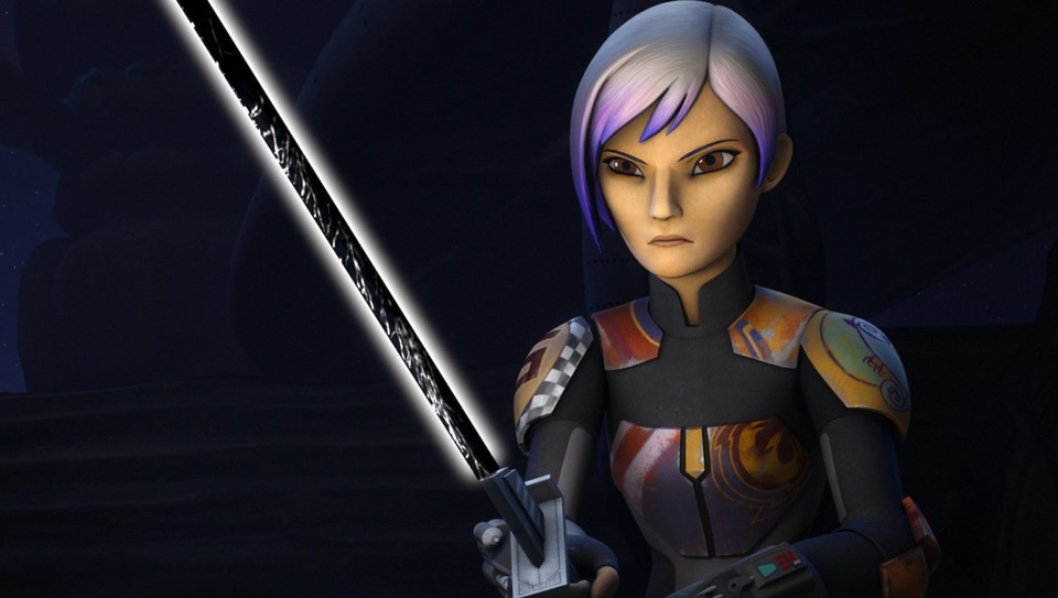 Dank der mandalorianischen Kriegerin Sabine Wren und dem Jedi Ezra Bridger kam Bo-Katan Kryce im Zuge von Rebels an das Dunkelschwert. Bildquelle: Disney/Lucasfilm