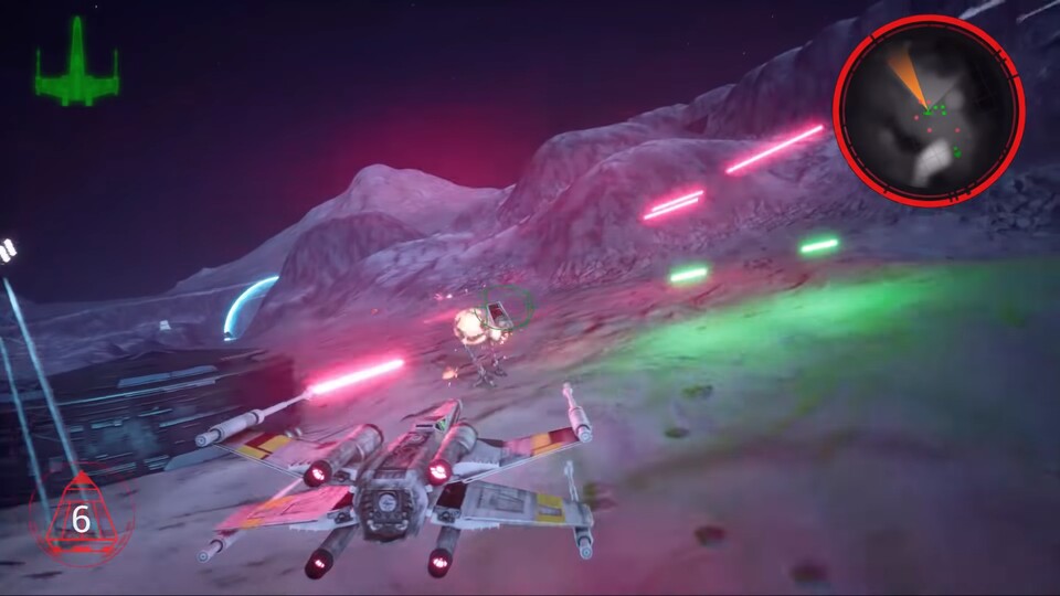 Mit dem X-Wing über den Jade Mond fliegen und dem galaktischen Imperium einheizen: Das war schon vor 20 Jahren cool und in Rogue Squadron HD erscheint es dank neuer Optik noch cooler.