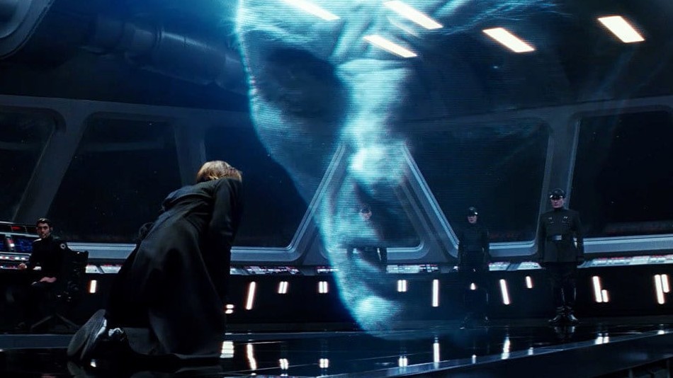 Genau genommen trat Snoke mit Episode 8 das erste Mal in der neuen Star-Wars-Trilogie persönlich auf, war er doch in Episode 7 nur als Hologramm zu sehen. Bildquelle: Disney/Lucasfilm