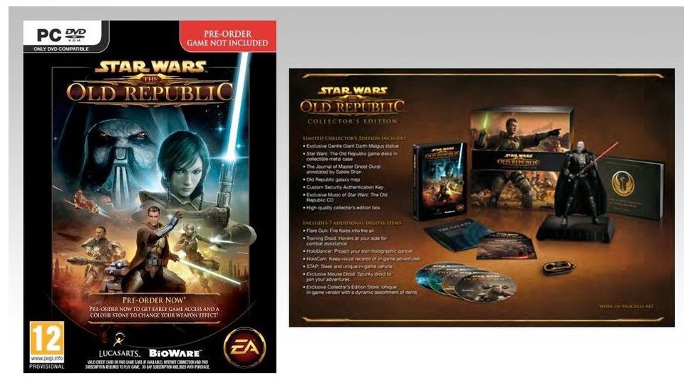 So sieht die Collector's Edition von Star Wars: The Old Republic aus.