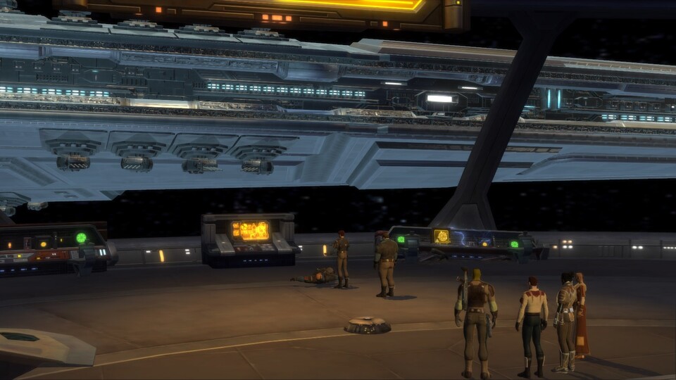 Erster Höhepunkt nach dem Jedi-Prolog: Das Imperium greift die Raumstation Carrick an.