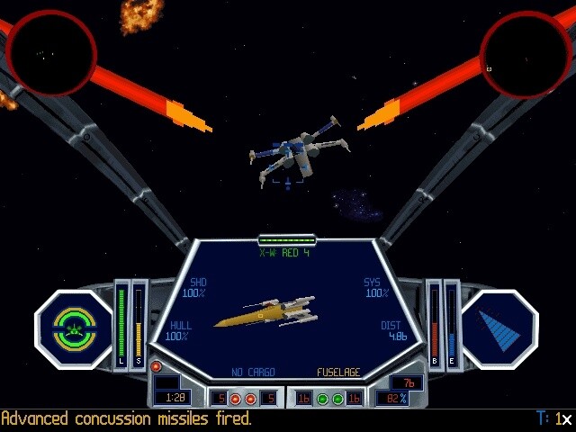 In TIE Fighter geht es endlich auf die Jagd nach den Rebellen, nicht nur in TIEs sondern auch im Raketenboot.