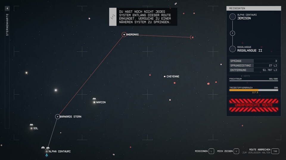 Um nach Rasalhague zu kommen, müssen wir zunächst einfach nur nach Andromas reisen.