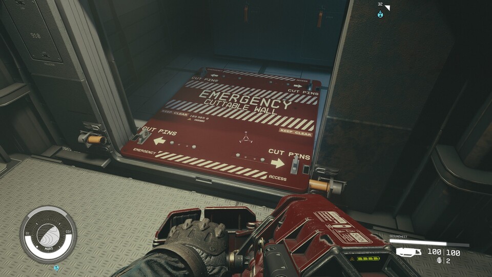 Nach ein paar gezielten Schlägen oder Schüssen liegt die Wand am Boden, ha!