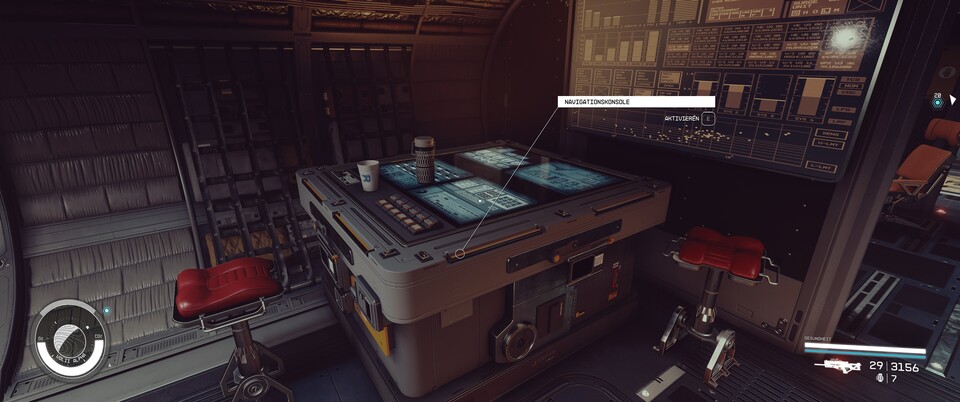 So, oder so ähnlich sieht die Konsole im Schiff aus.