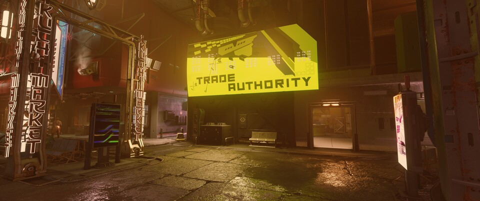 In Neon könnt ihr bei der Handelsaufsicht ebenfalls viel wertvolle Beute verkaufen.