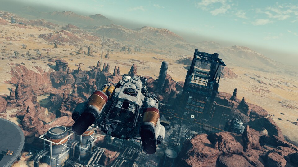 Beim erstmaligen Betreten eines Planeten werden zahlreiche Inhalte prozedural generiert und dauerhaft gespeichert.