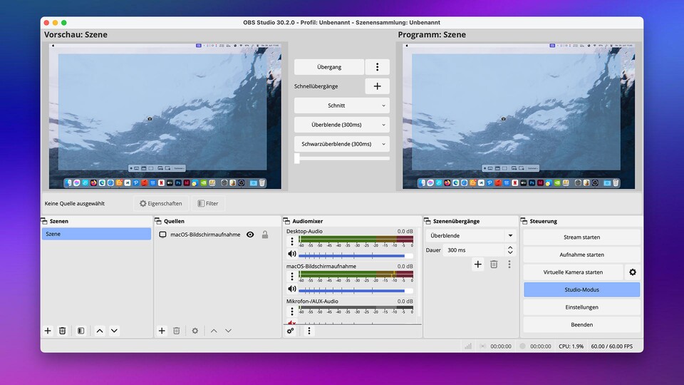OBS Studio funktioniert nicht nur auf Windows, auch Linux und MacOS werden unterstützt.