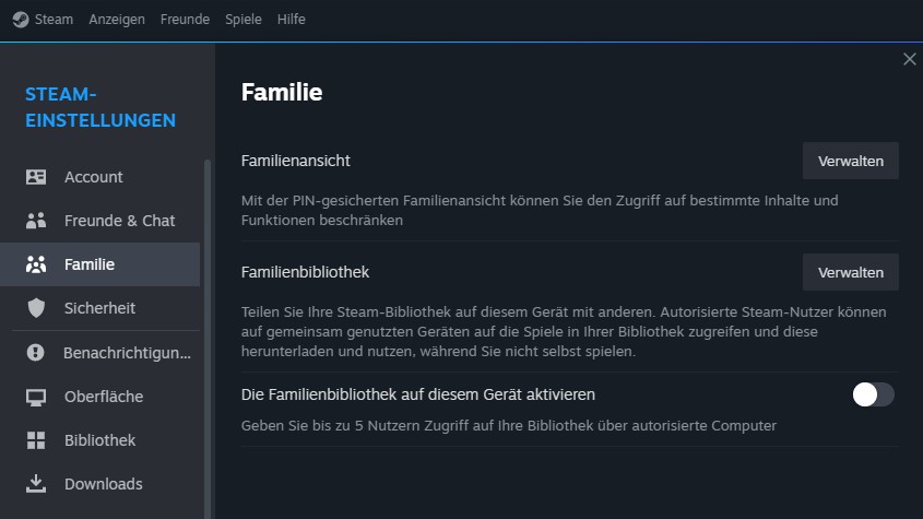 Wer seine Steam Spiele teilen möchte, kann Family Sharing mit nur wenigen Klicks einrichten. Ist die Familienbibliothek aktiviert, könnt ihr sie zudem einfach verwalten.