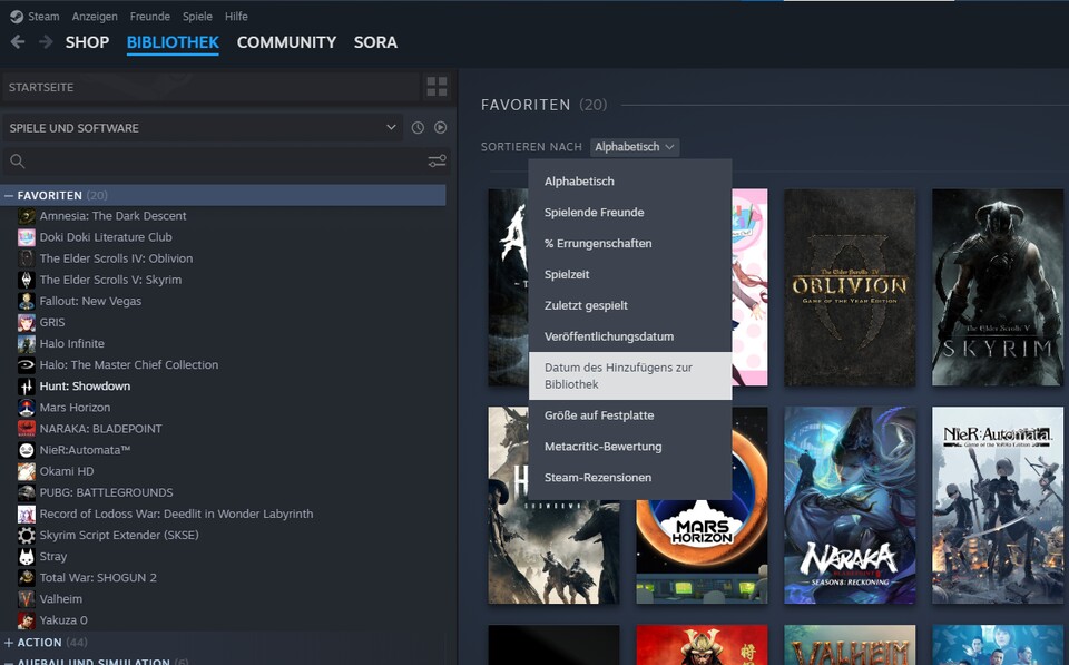 Wo ihr die neue Sortierung findet haben wir hier bildlich für euch festgehalten.