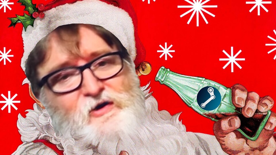 Gabe Newell wird durch die Steam-Geschenkkarten zum Gaming-Weihnachtsmann.