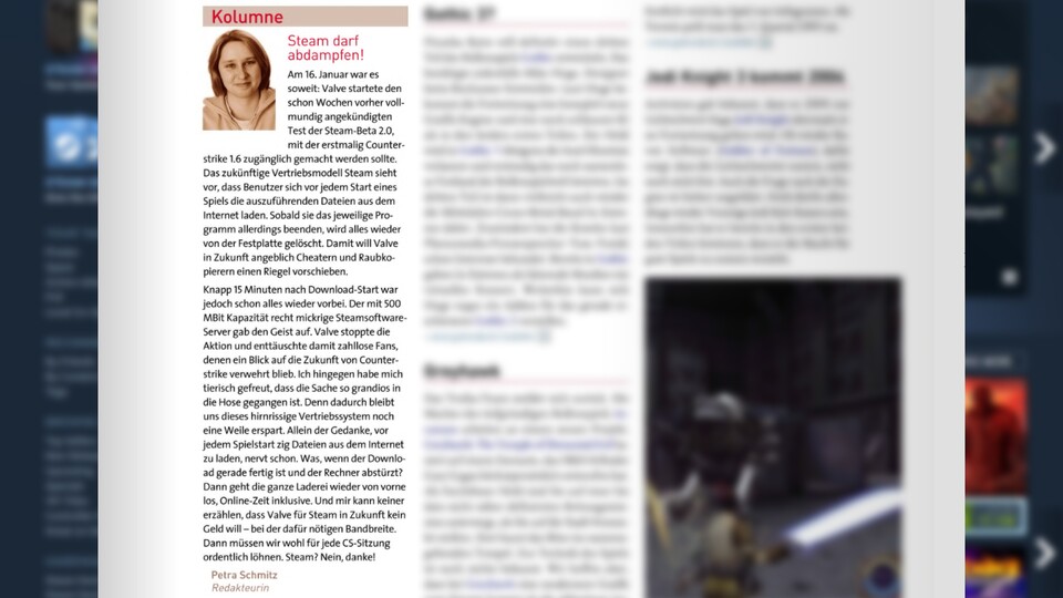 GameStar-Redakteurin Petra Schmitz kommentierte den abgebrochenen Betatest.