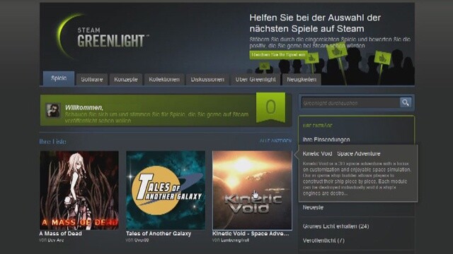 Valve hat eine neue Auswahl an Greenlight-Titeln getroffen.