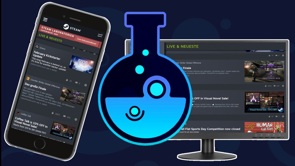 Steam experimentiert mit neuen User-Bereichen wie der Nachrichtenzentrale.