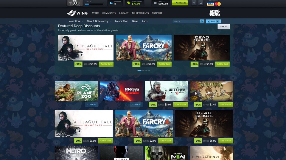 Der Steam Sale Simulator sieht aus wie Steam, kostet aber keinen Cent.