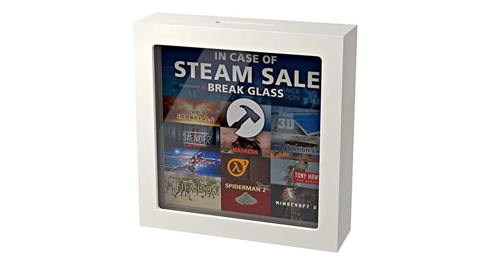 In Case of Steam Sale break Glass. Die Sparbüchse für den Steam-Sale kostet ungefähr 20 Euro bei Amazon.*